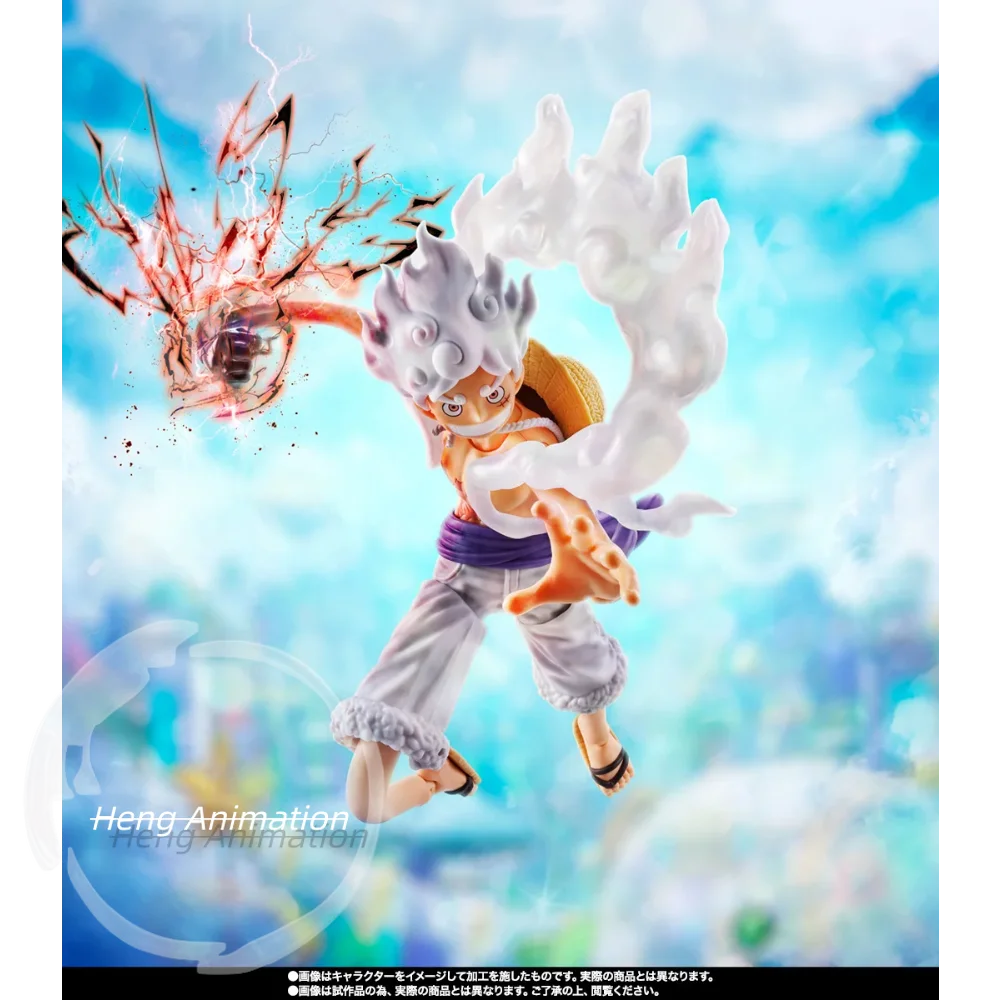 In Stock  Bandai S.H.Figuarts Shf One Piece Future Island Egghead Genuine Monkey D Luffy Gear 5 in Stock Figure Model Toys