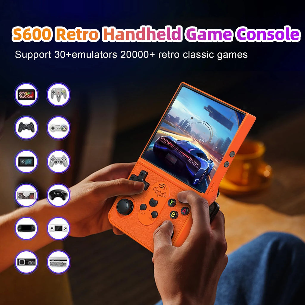 Retro Gaming Console 64G Handheld Video Player Linux System 4.0'' IPS Screen