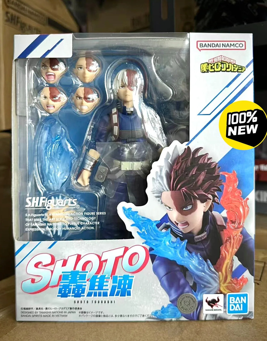 BANDAI S.H.Figuarts My Hero Academia Todoroki Shoto Action Figure - PVC Collectible Model Ornament Doll Toy Gift