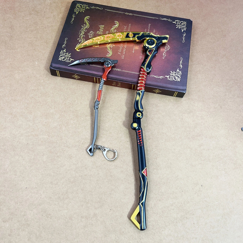30cm Death Grip Apex legends Game Merchandise Heirloom Revenant Metal Scythe Model Home Ornament Craft Collection Toy Boy