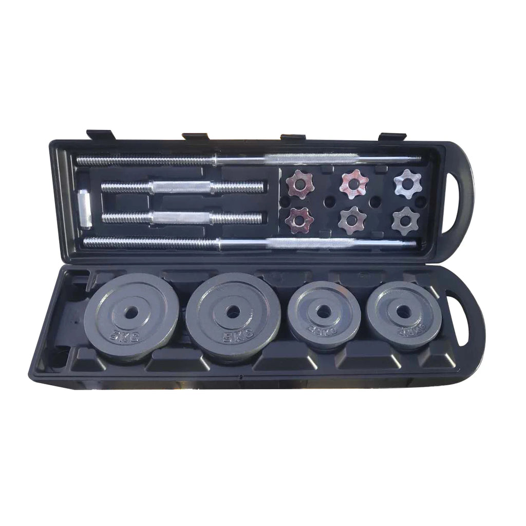 Fabrik Großhandel Langhantel Galvanik Hantel Set Gym Kommerzielles freies Gewicht Krafttraining Gusseisen Hantel Set