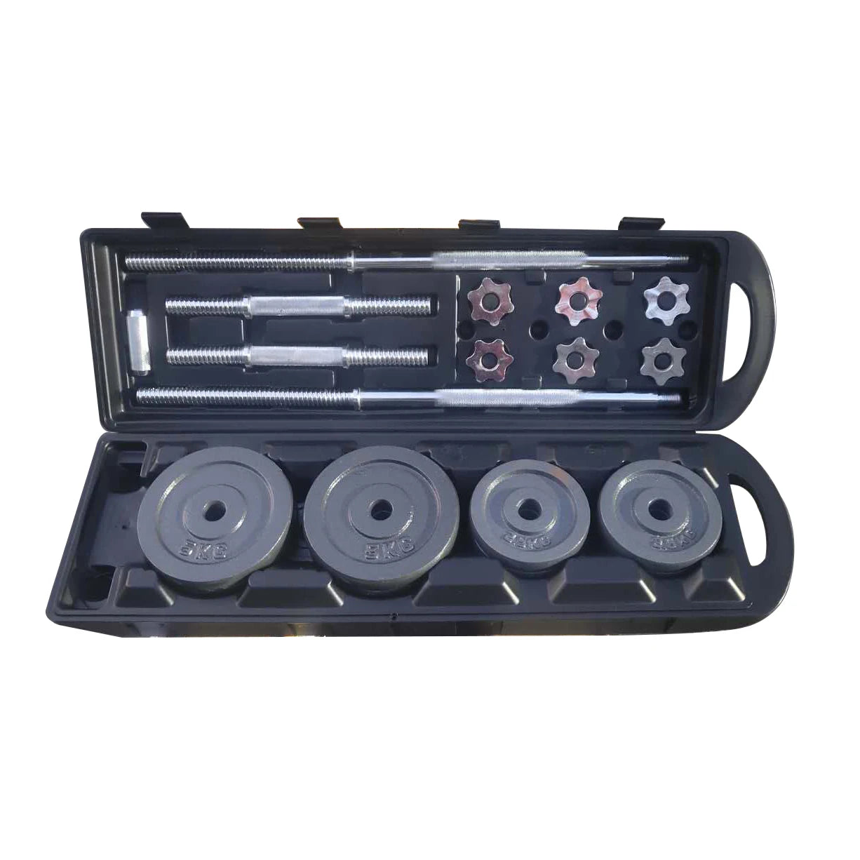 Fabrik Großhandel Langhantel Galvanik Hantel Set Gym Kommerzielles freies Gewicht Krafttraining Gusseisen Hantel Set