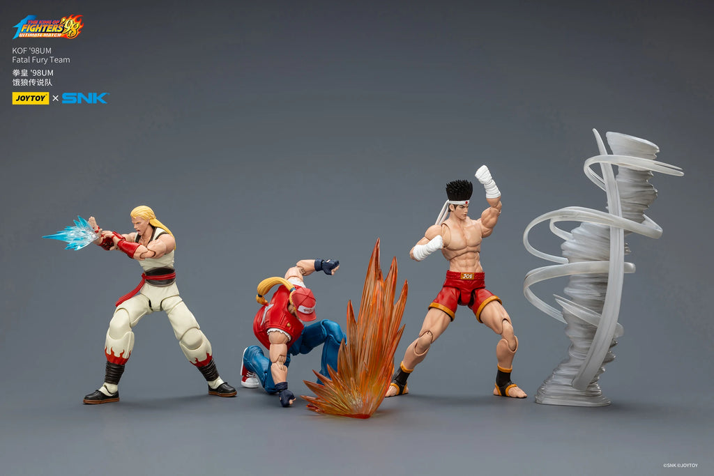 JOYTOY 1/18 Action Figure SNK KOF '98UM Fatal Fury Team Terry Bogard Andy Bogard Joe Higashi Anime Model Toys