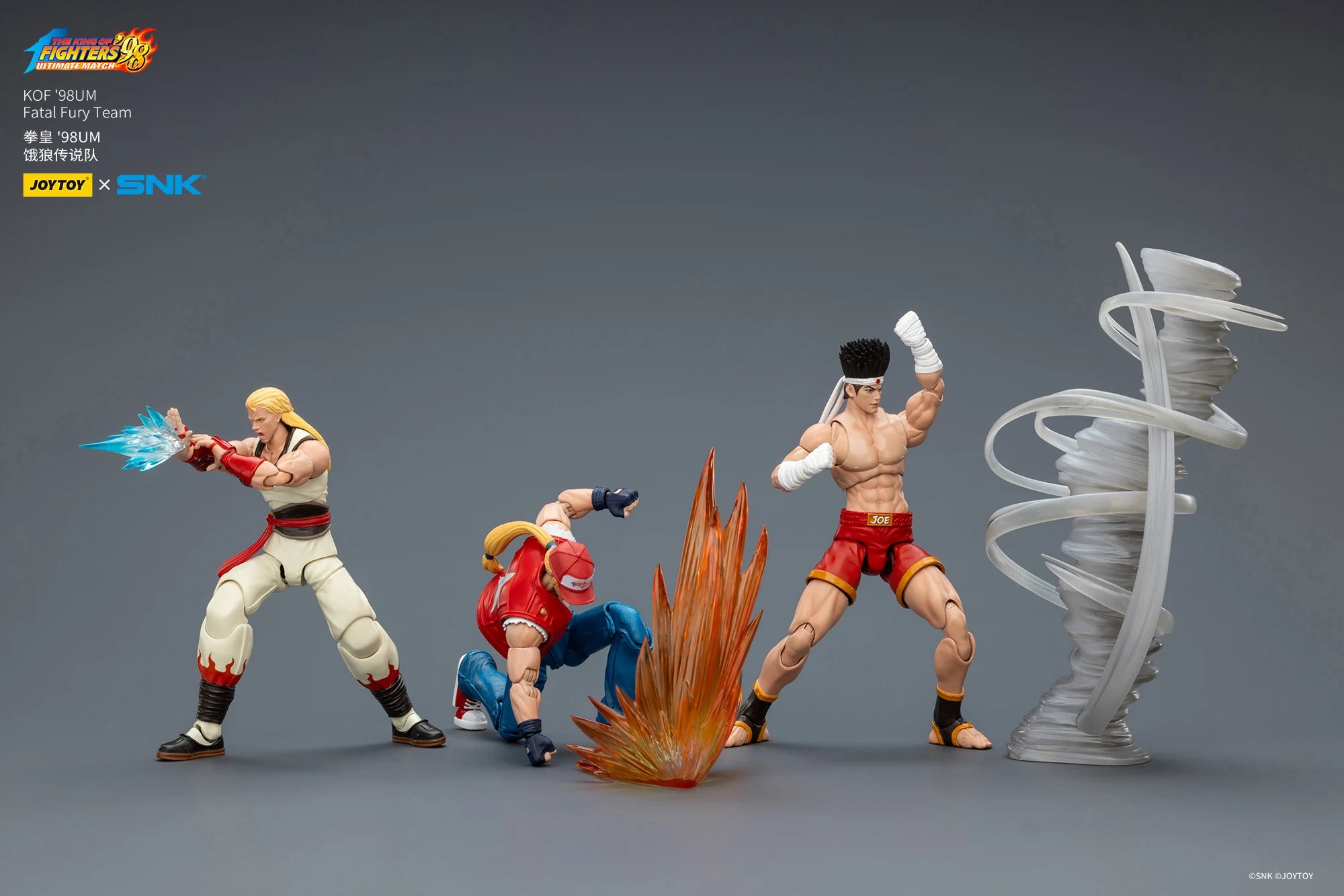 JOYTOY 1/18 Action Figure SNK KOF '98UM Fatal Fury Team Terry Bogard Andy Bogard Joe Higashi Anime Model Toys