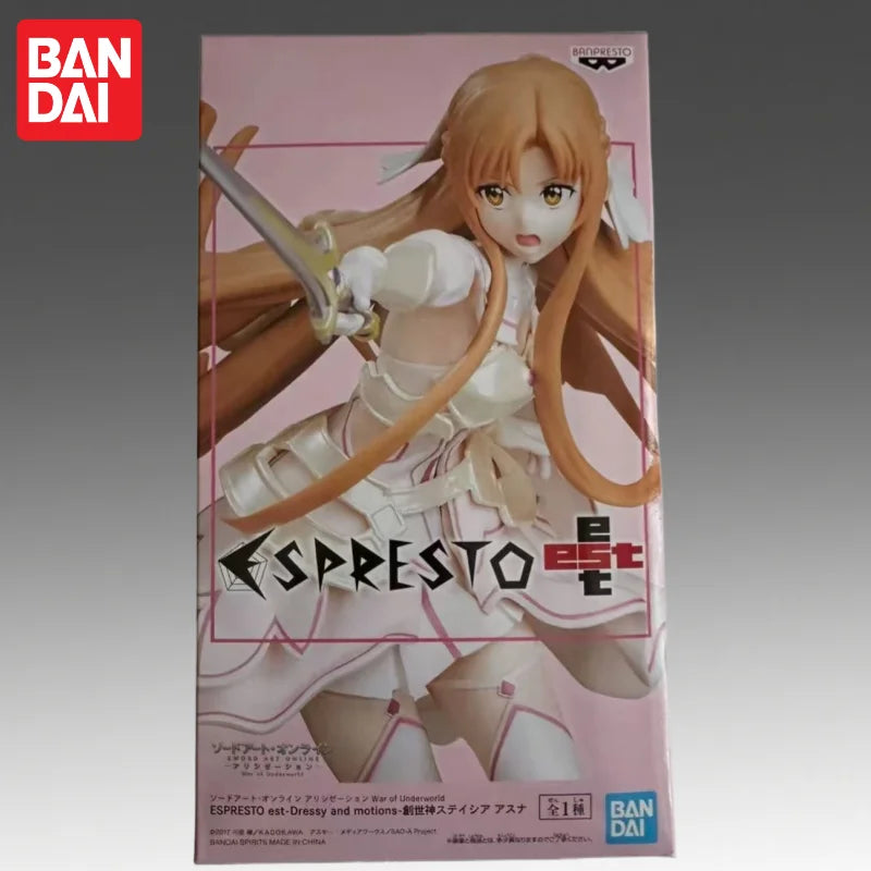 In Stock Bandai Original Banpresto Sword Art Online Asuna Yuuki Action Figure Model Doll Brand New Boxed Anime Characters Garage