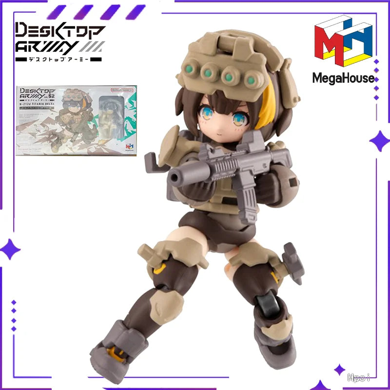 MegaHouse Original Authentic Desktop Army Series N-212d Titania Series Delta Mobile Doll Exquisite Model Handmade Toy Gift