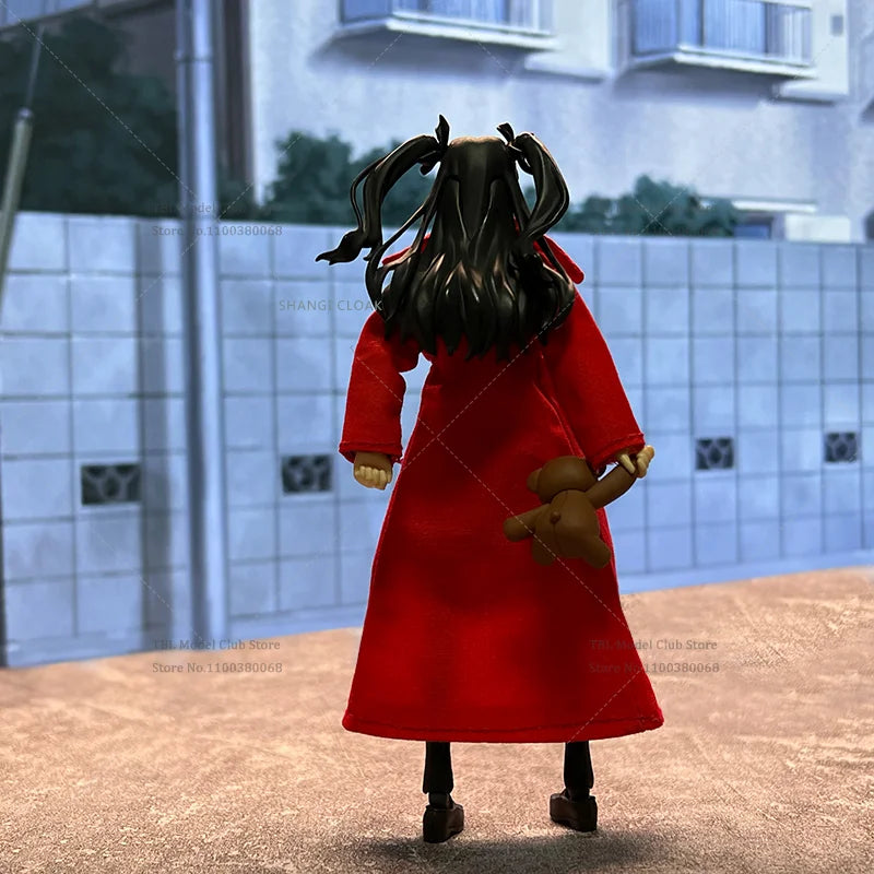 1/12 Scale Female Clothes Coat Fate/stay night Tohsaka Rin Average One Japanese Anime For figma  6-inch Action Figure Soldier