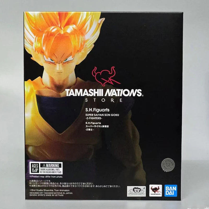 Bandai Genuine TNS SHF Dragon Ball Super Saiyan SON GOKU -Z-FIGHTERS- Anime Action Figure Collectible Model Toys Gift Children