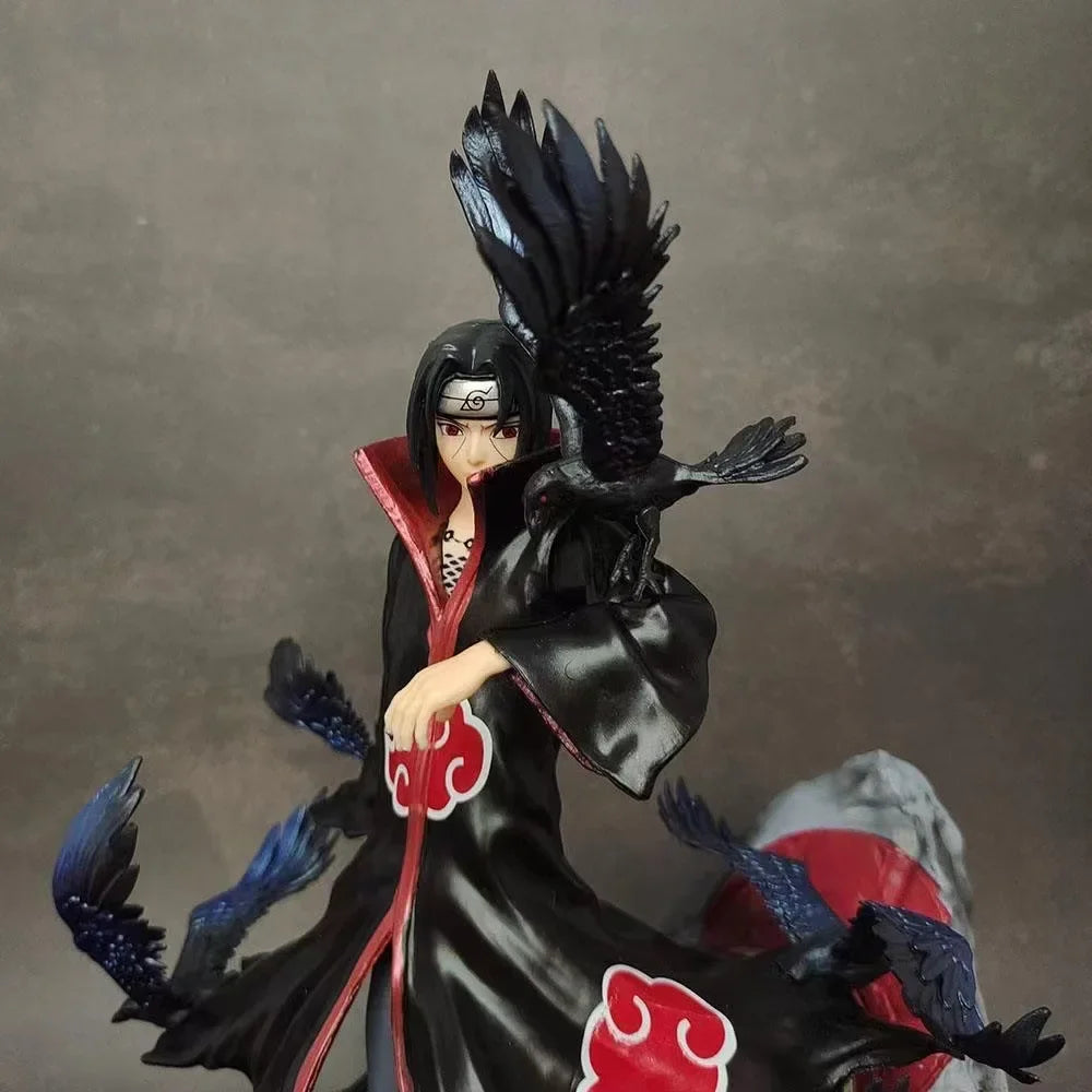2025 Hot Naruto Crow Hall Itachi GK Uchiha Itachi Statue Anime Figure Model Desktop Ornament Hand-made Collection Brithday Gift