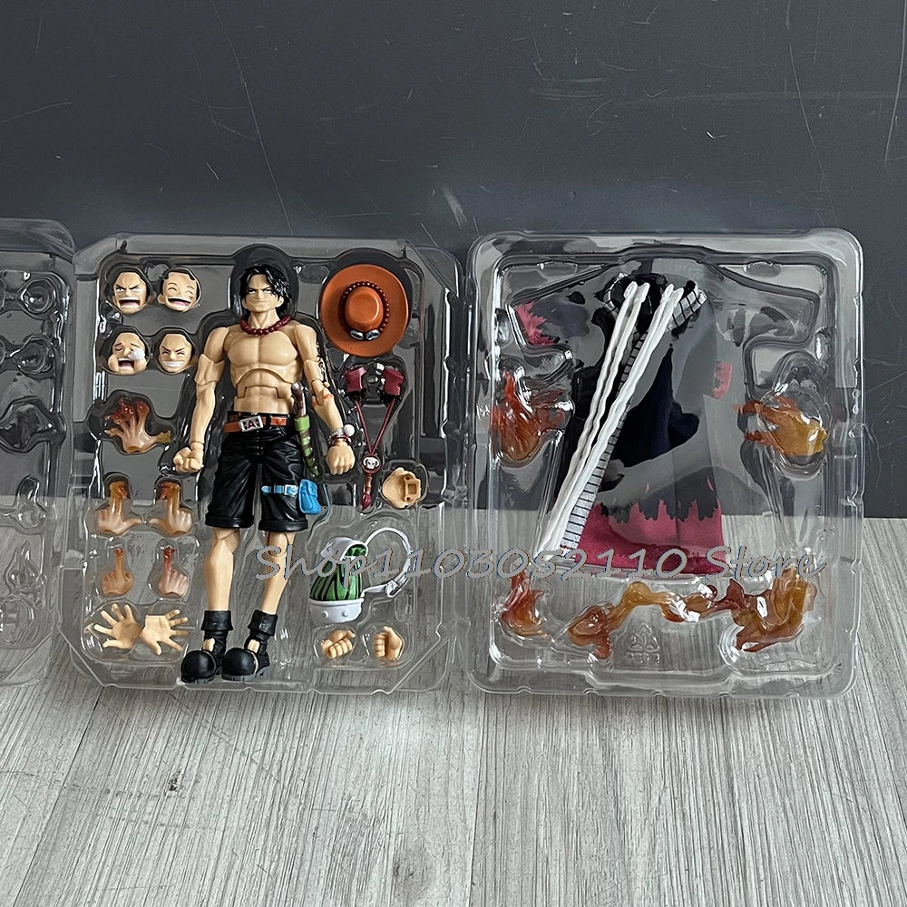 Anime SHF Portgas D Ace One Piece Fire Fist Ace Action Figure PVC Movable Collection Model Toys Doll Birthday Gifts