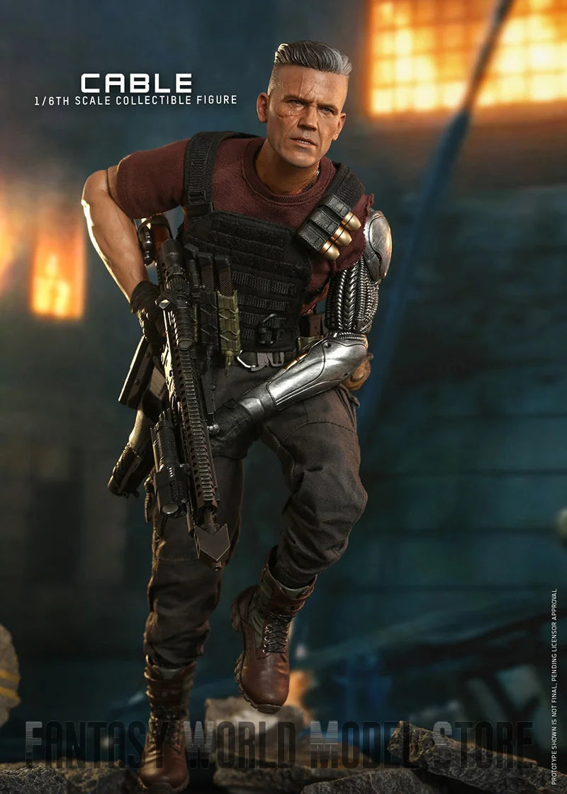 In Stock Hot Toys MMS583 1/6 Scale Male Soldier Josh James Brolin Cable Nathan 12'' Full Set Collectible Action Figure Model