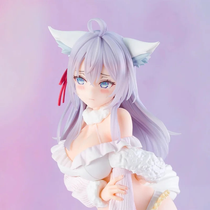 Alisa White Fox Girl Anime Figure Pvc Collectible Statue Two Dimensional Model Desktop Display Decoration Gift For Anime Lovers