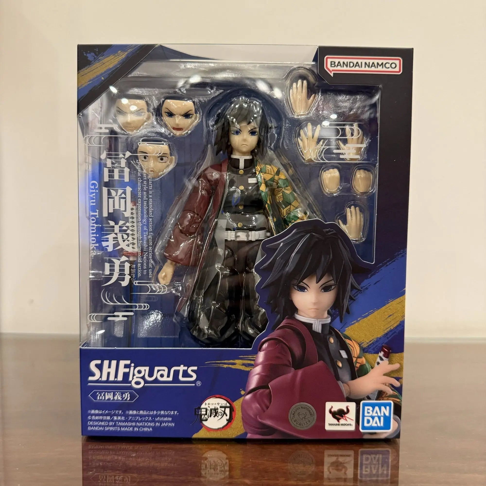 Genuine BANDAI S.H.Figuarts Water Breathing Tomioka Giyuu PVC Action Figure Model Original Collector Figurine Toy Christmas Gift