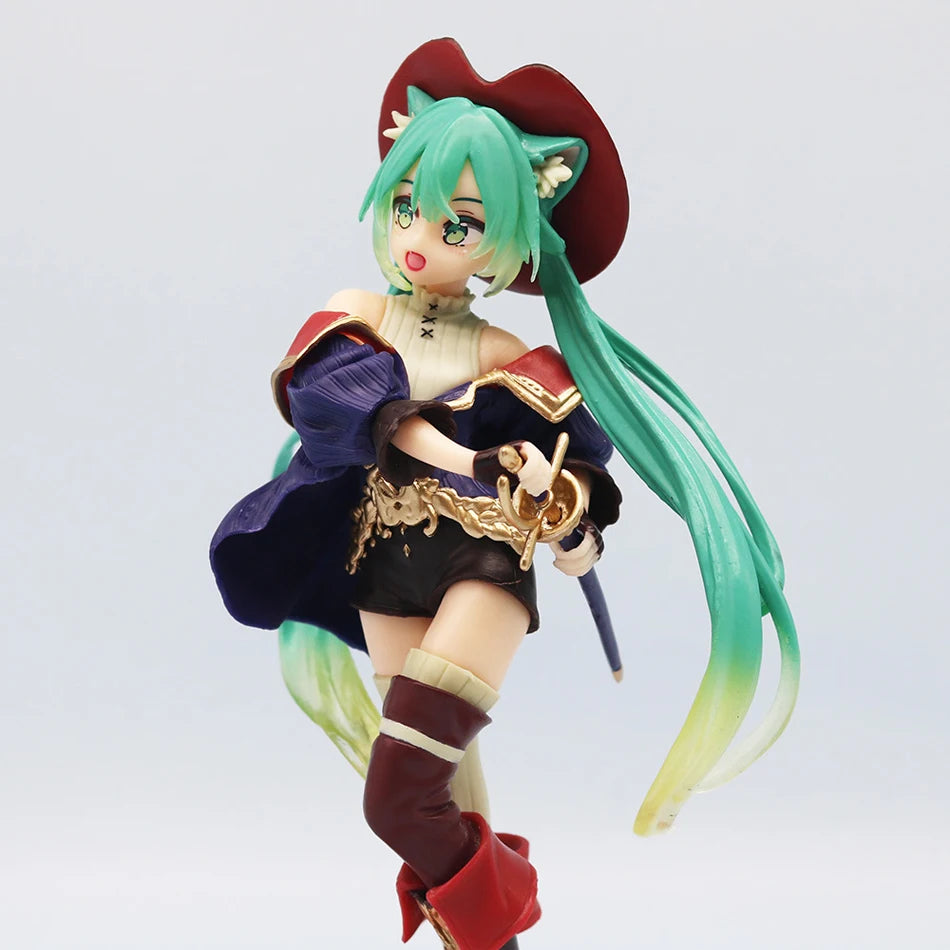 In stock 20cm  fashion hatsune miku country anime figure toys action statuette pvc model collection doll birthday present