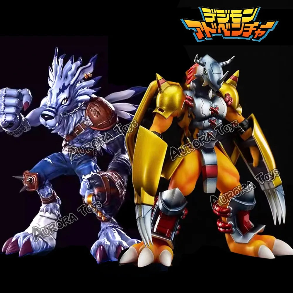 7,87 Zoll/20 cm Anime Digimon Figuren War Greymon Figur Garurumon Figur PVC Actionfiguren Sammlung Modell Spielzeug Geschenke