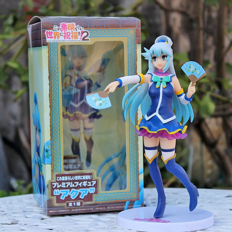 Anime Kono Subarashii Sekai ni Shukufuku o! Aqua Action Figure PVC Sammlung Modell Puppe Hobby Spielzeug Desktop Decrations 20cm