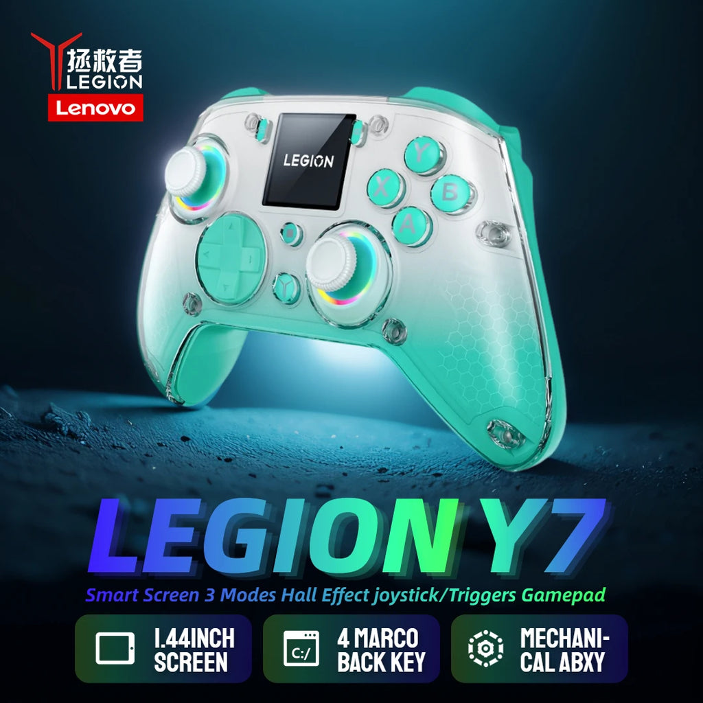 Lenovo LEGION Y7 1.44" Smart Screen Wireless Controller 3 Modes Mechanical ABXY Gamepad for PS4 Switch/2/OLED IOS Android PC TV