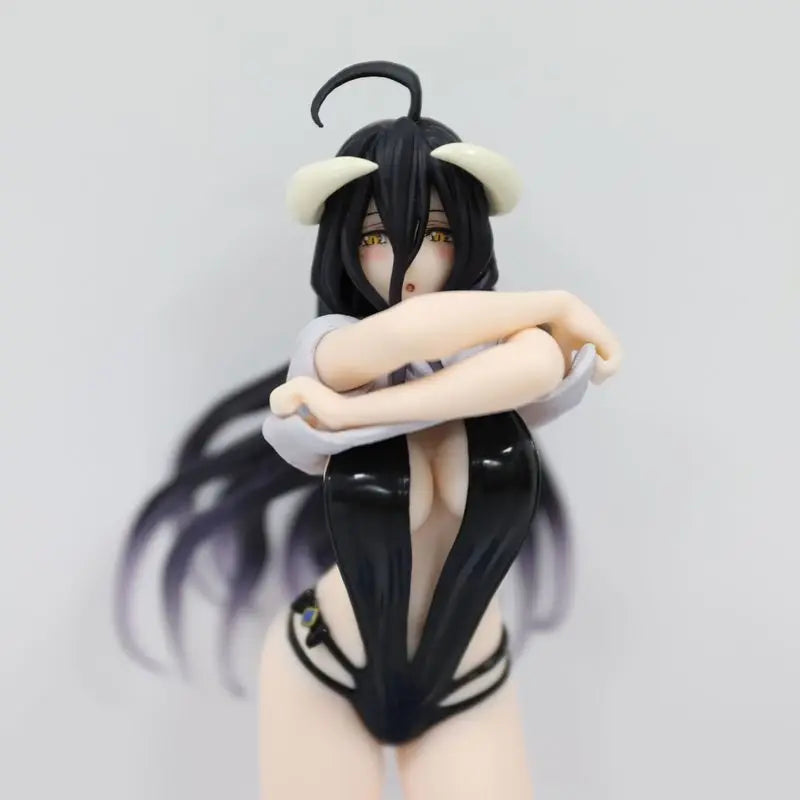 20cm Overlord Albedo In Swimsuit Undress Anime Girl Figure Model Gk Statue Boys Collection Desktop Decoration Ornament Toy Gifts