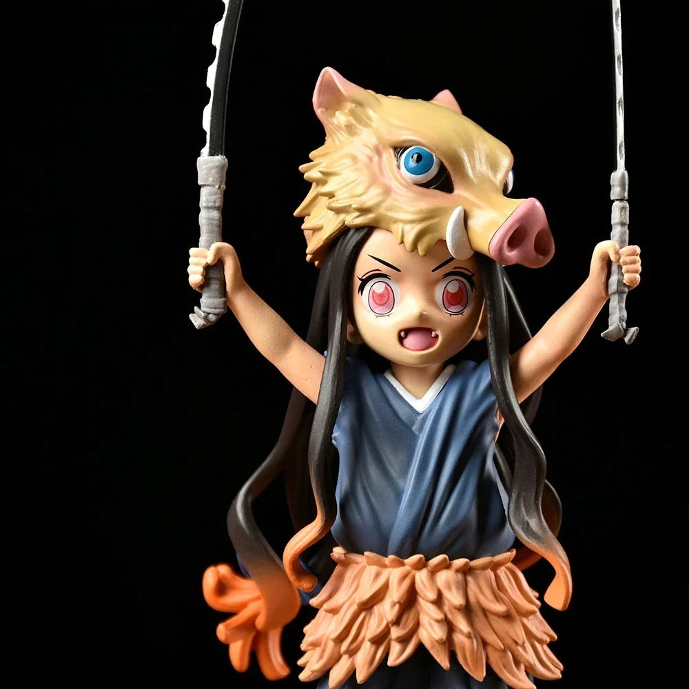 Anime Demon Slayer Figure Kamado Nezuko cosplay Hashibira Inosuke Action Figures Cute Nezuko Model Toy Figurine Kids Toys Gift