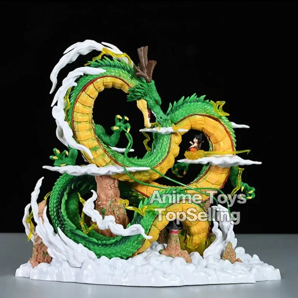 23cm/9.05in Anime Dragon Ball Z Figure Shenron Goku And Shenron Action Figure Model Pvc Statue Doll Collection Toy Gifts