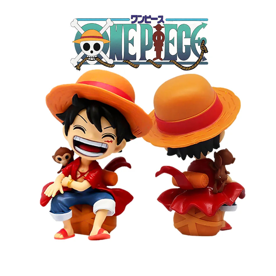 One Piece 13cm Anime Figure One Piece Monkey D Luffy Roronoa Zoro Kawaii Toys Q Figural Nendoroid Car Decoration PVC Model Gift
