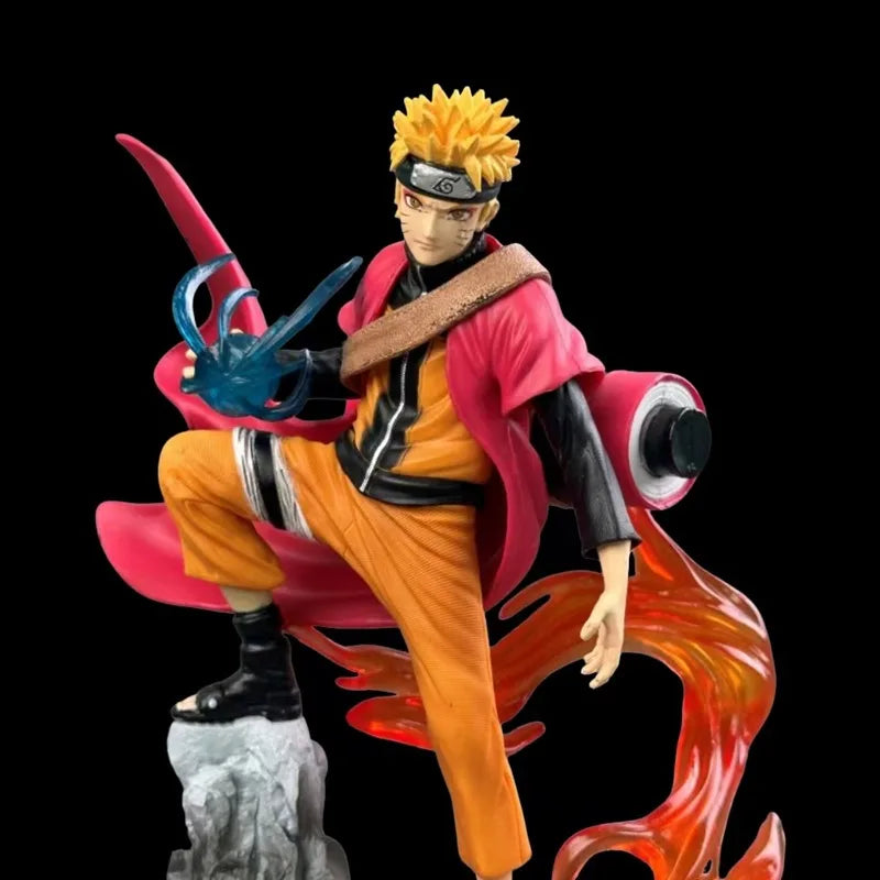 25cm Naruto Anime Figure Uzumaki Naruto Uchiha Sasuke Action Model Pvc Statue Desktop Ornament Collection Toys Gift