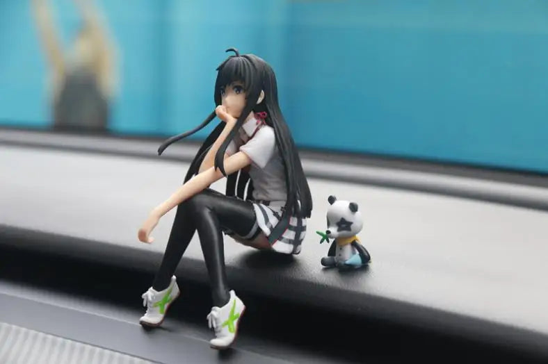 Anime My Teen Romantische Komödie Actionfigur Luffy Yukinoshita Yukino Sitzende Autodekoration PVC Sammeln Modell Puppen Spielzeug Geschenk