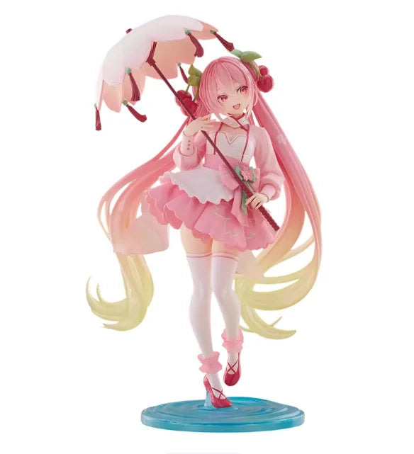 In Stock TAiTO AMP+ Hatsune Miku Sakura Miku ~Sakura Dress Ver.~ PVC 21CM Anime Action Figures Model Collection Toy