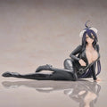 Albedo Relax Time Figure – Overlord Maid Demon Horns Prize PVC, Silver Hair Lying Desktop Display for Overlord Fans
