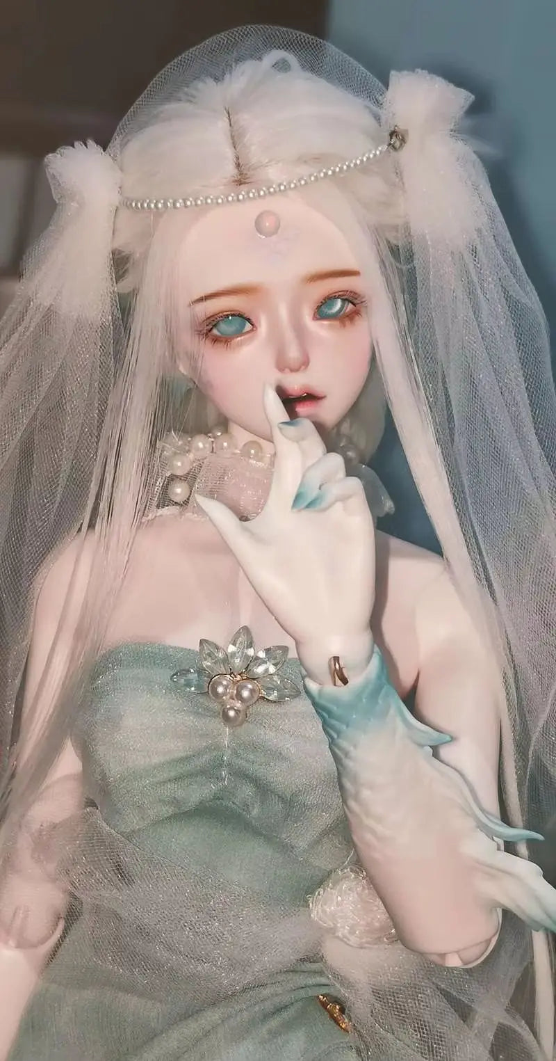 3 Points Bjd Doll Hera Mermaid Mother Hera Figure Doll Handmade Makeup Xaga Dragon Delicate Mermaid Doll Collection Model