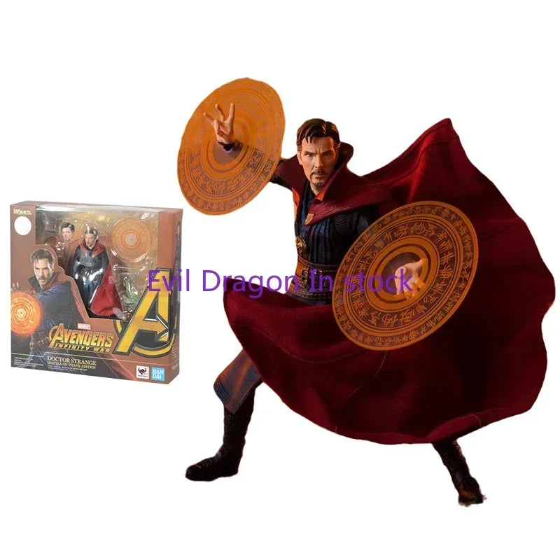 Bandai Marvel Figures Anime Figure SHF Avengers: Infinity War Doctor Strange Genuine Model Action Toy Figure Toys for Children