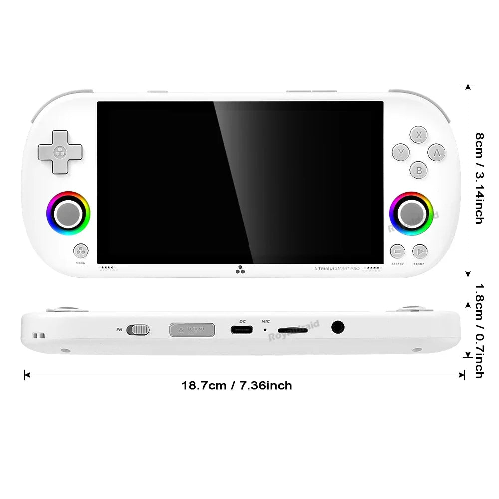 64G 128G 256G Portable Handheld Video Game Console 4.96'' IPS Screen Joystick RGB Lighting Smart Pro Retro Handheld Game Player