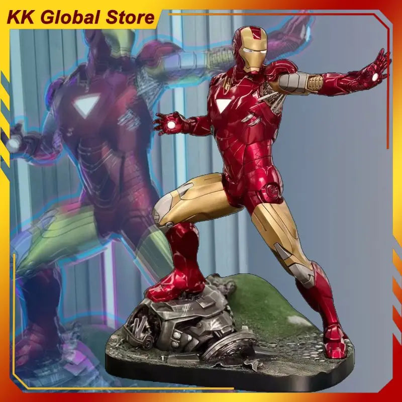 50cm The Avengers Movie Figure Iron Man Peripheral Resin Model Scene Glow Statue Desktop Decorate Ornaments Birthday Gifts Toys