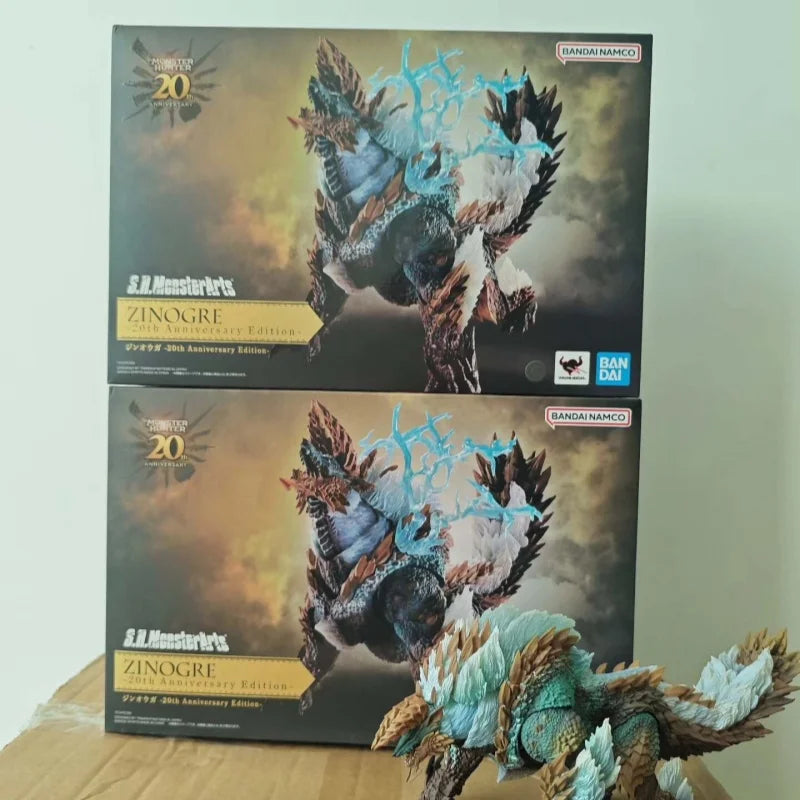 Bandai Original In Stock SHMonsterArts Monster Hunter Rise Anime ZINONGRE Action Figure Garage Model Doll Brand New Boxed Gift