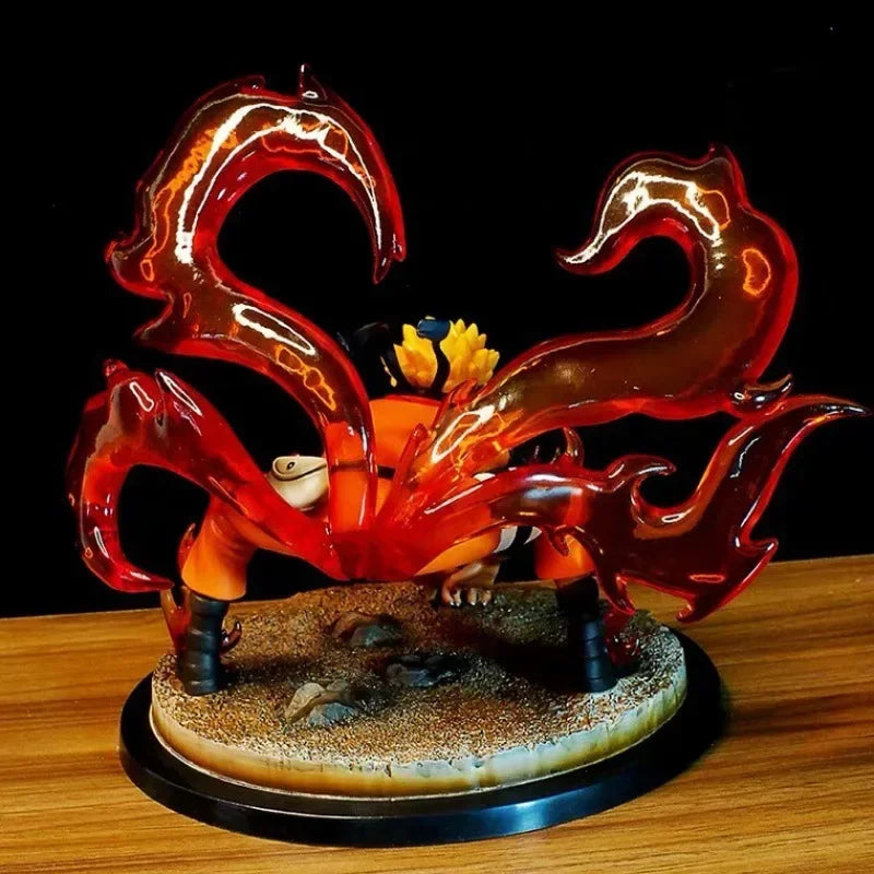 Hot Naruto Anime Figure Uzumaki Naruto Nine Tails 20cm Action Figures PVC Statue Kawaii Model Toy Doll Children Collection Gift