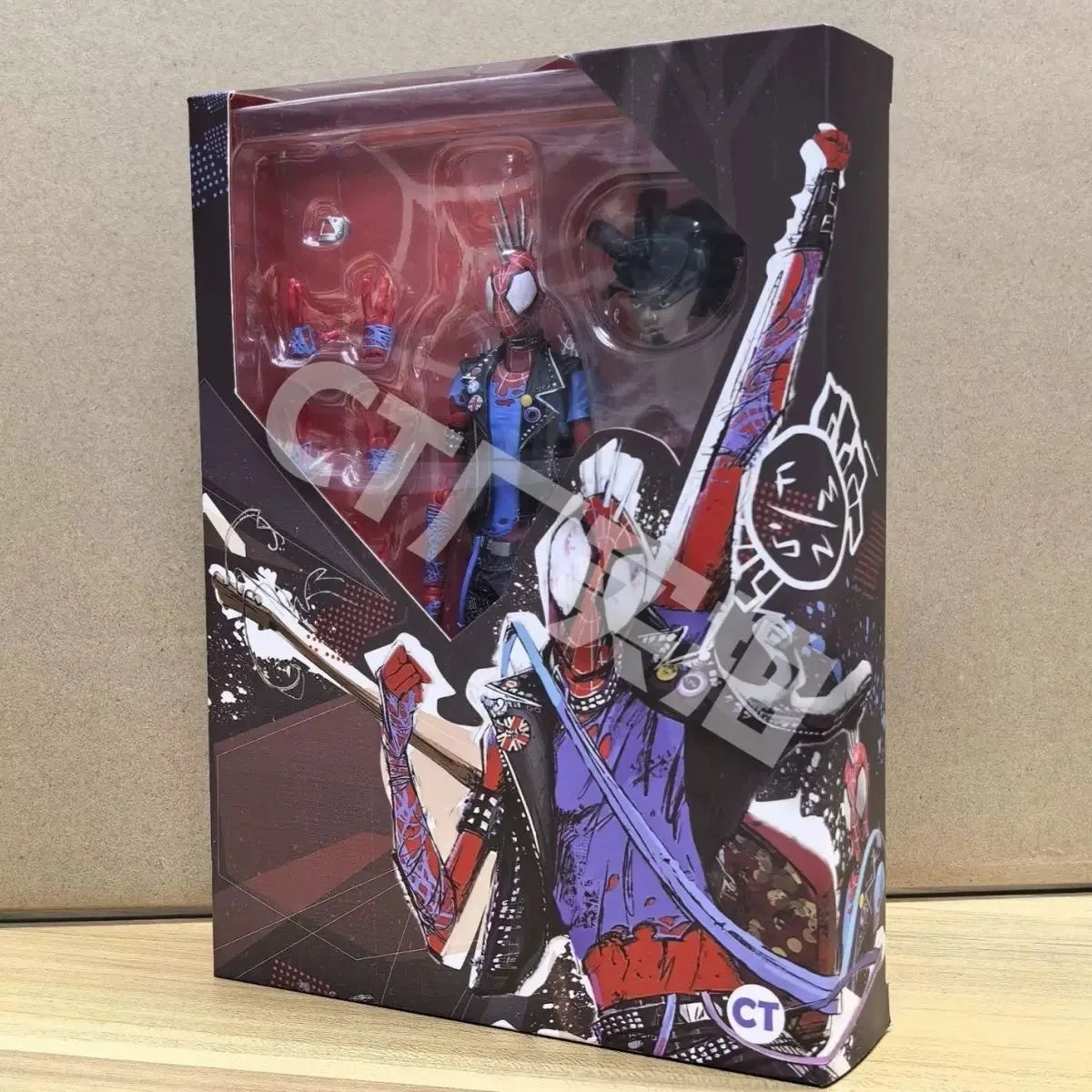 In Stock Ct Toys Spiderman Spider-Punk Spider-Man Across The Spider-Verse Shf Anime Action Figure Figurine Custom Gifts Toys