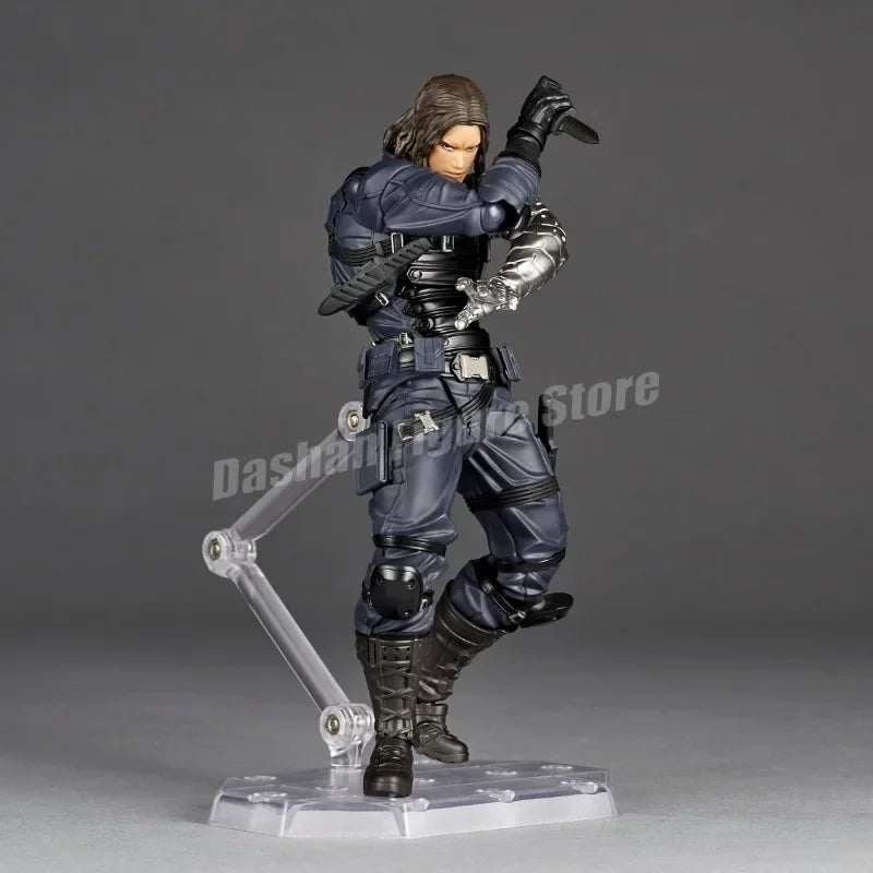Revoltech Winter Soldier Action Figure Amazing Yamaguchi Captain America White Wolf Figures PVC Movable Collectible Model Toys