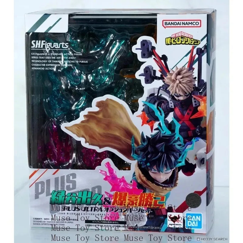 In Stock Bandai Original SHF My Hero Academia Katsuki Bakugo Anime Action Figure Model Fighter Model Toys Gifts For Collection
