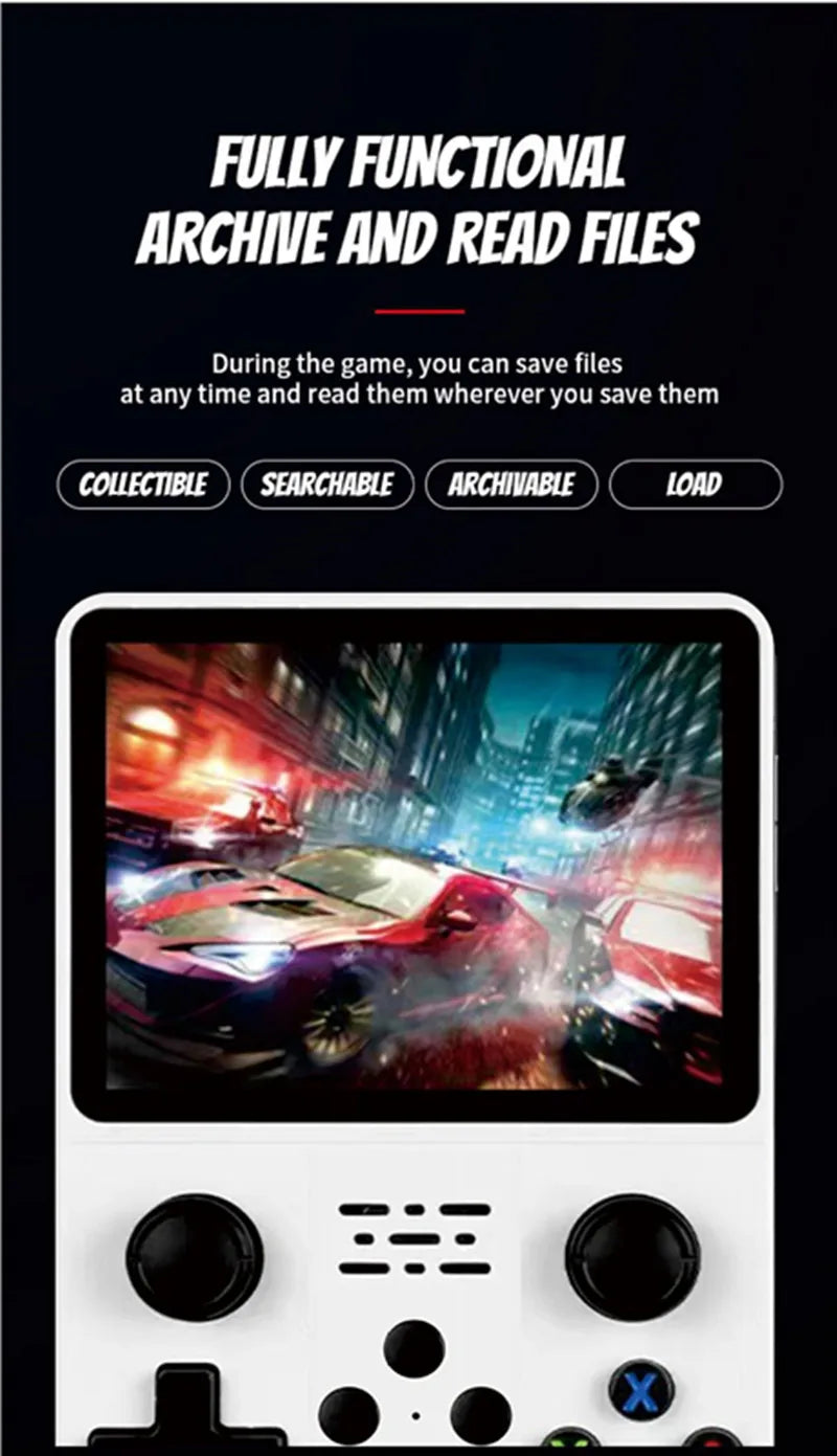 Retro R36S Handheld Video Game Console 3.5 Inch IPS Screen 128GB Preloaded Games Portable Pocket Player Linux System