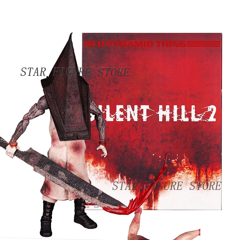 MEZCO Pyramid Head Action Figure Silent Hill 2 Red Pyramid Thing Figurine ONE:12 Collection Desktop Ornaments 17cm PVC Model Toy