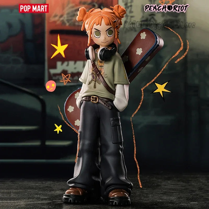 POP MART Peach Riot Rise Up Series Blind Box Toys Kawaii Anime Action Figure Surprise Desktop Ornaments Collection Dolls Gift