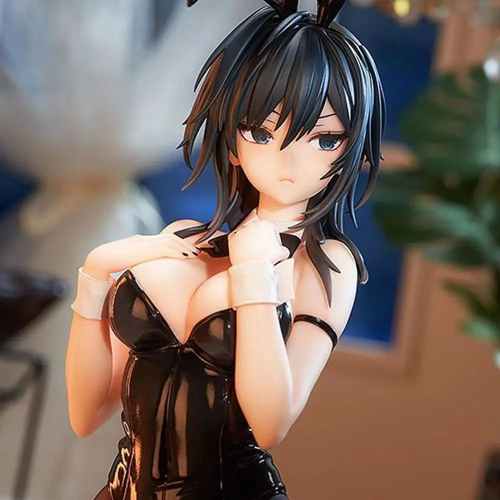 15CM Anime Figure Black Bunny Yokoyama Ishimi Kneeling PVC Statue Collectible Model Gift