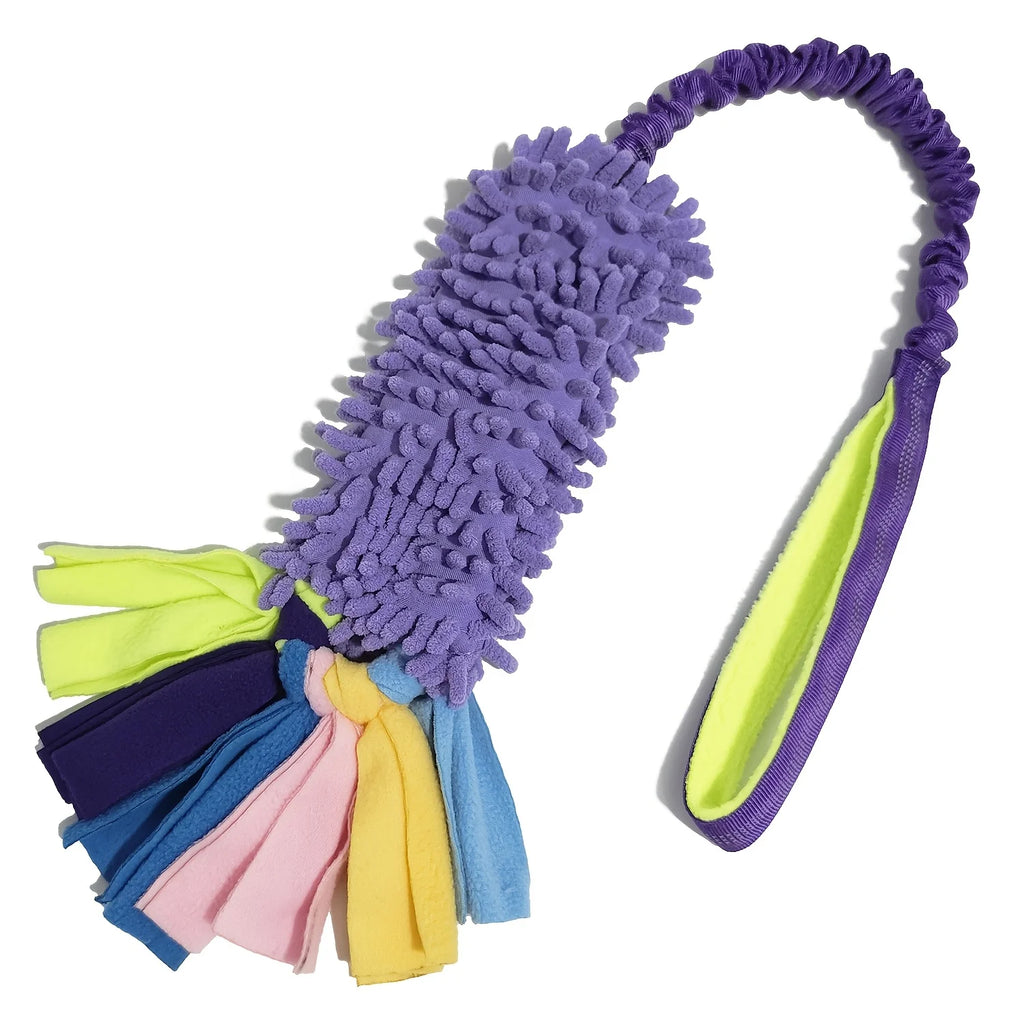 Durable Dog Toys for Aggressive Chewers - Soft Plush Pulling Rope Chew Toy with Sturdy Handle, Interactive Teeth Cleaning Toy