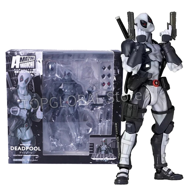 AMAZING YAMAGUCHI Deadpool Action Figure X-Men Mutants Joint Movable KAIYODO Movie Model Toys for Kids Gift
