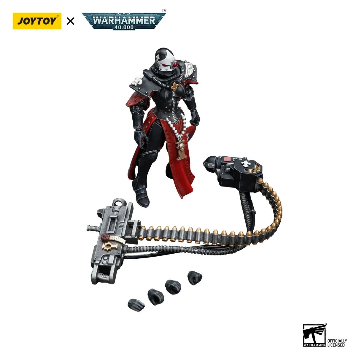 JOYTOY Warhammer 40k 1/18 Action Figures Anime 10.7cm Adepta Sororitas Retributor with Heavy Flamer Collection Model Toys