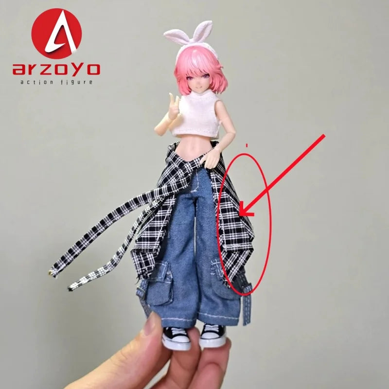 1/12 Scale KPOP style Female Work Pants Hip Hop Trousers Decoration Clothes Model Fit 6'' Romankey  Soldier Action Figure Body