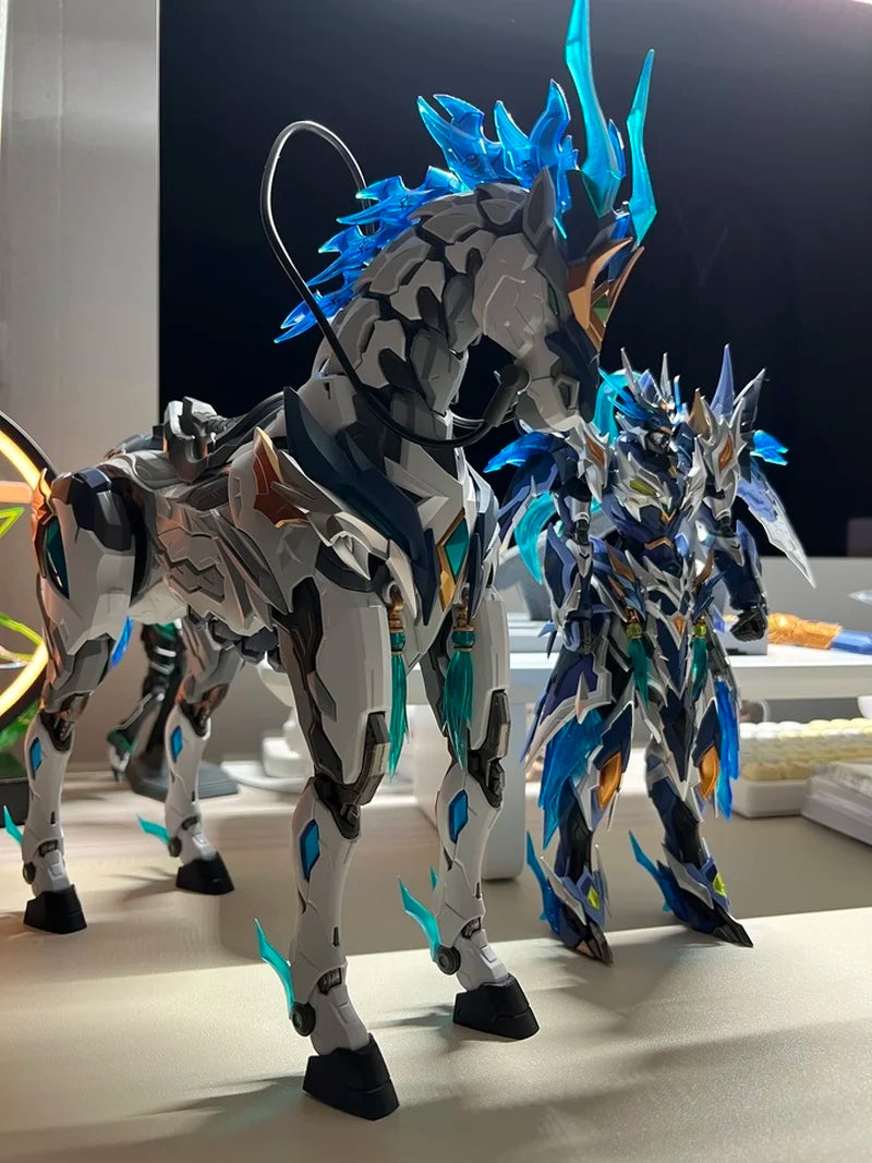 Hot In Stock Motor Nuclear Assembly Zhao Yun Yulan White Dragon Horse Alloy Skeleton Movable Model Collectibles Decoration Toys