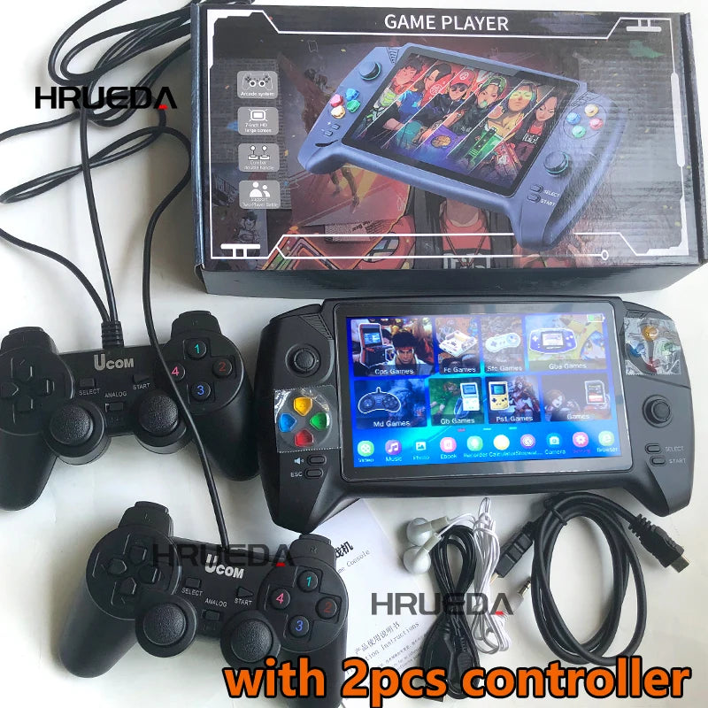 2023 NEW Handheld Game Players Classic 7.0 inch Handle Retro Game Console Dual joysticks for PS1 GBA NES FC Game Player New