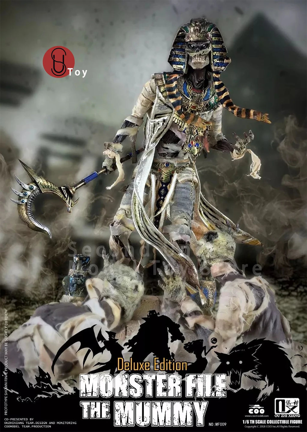 COOMODEL MF008 MF009 1/6 Monster File The Mummy Egypt Skeleton platform 12'' Action Figure Full Set Collectible Model Toys Gift