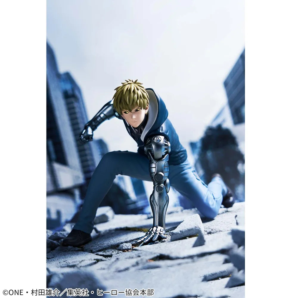 In Stock Bandai Original Genuine Banpresto Anime One Punch Man Genos Demon Cyborg 11cm Collection Model Toy Figure Birthday Gift